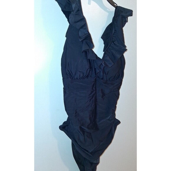 NEW! Women's Cupshe Ruffled V-Neck Lace Up One Piece Swimsuit Bathing Suit, M - Picture 5 of 9